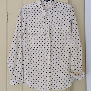 Polka dot button down